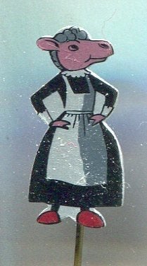 Juffrouw schaap van Flipje Tiel blik speldje ( S_001), Verzenden, Nieuw, Figuurtje, Speldje of Pin