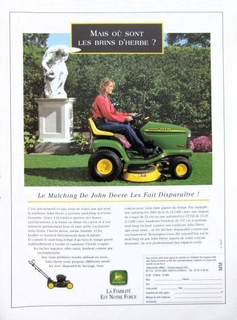 4 oude advertenties reclames tractor werkmachine 1968-2000, Verzamelen, Ophalen of Verzenden, Gebruikt, Overige typen