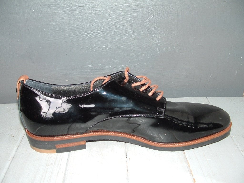 Maripé lakschoenen veterschoenen maat 37 made in Italy, Maripé l, Schoenen met lage hakken, Zwart, Ophalen of Verzenden