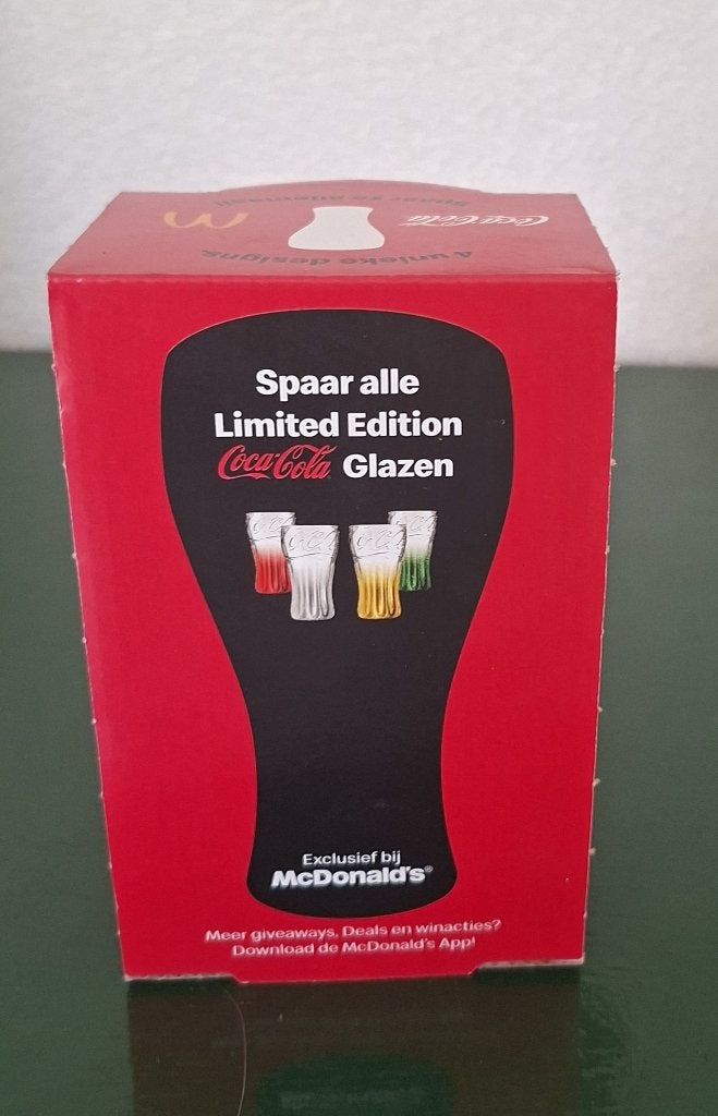 Coca Cola glas Ltd Edition McDonald's 2024, goud, nieuw, Ophalen of Verzenden, Nieuw, Overige typen