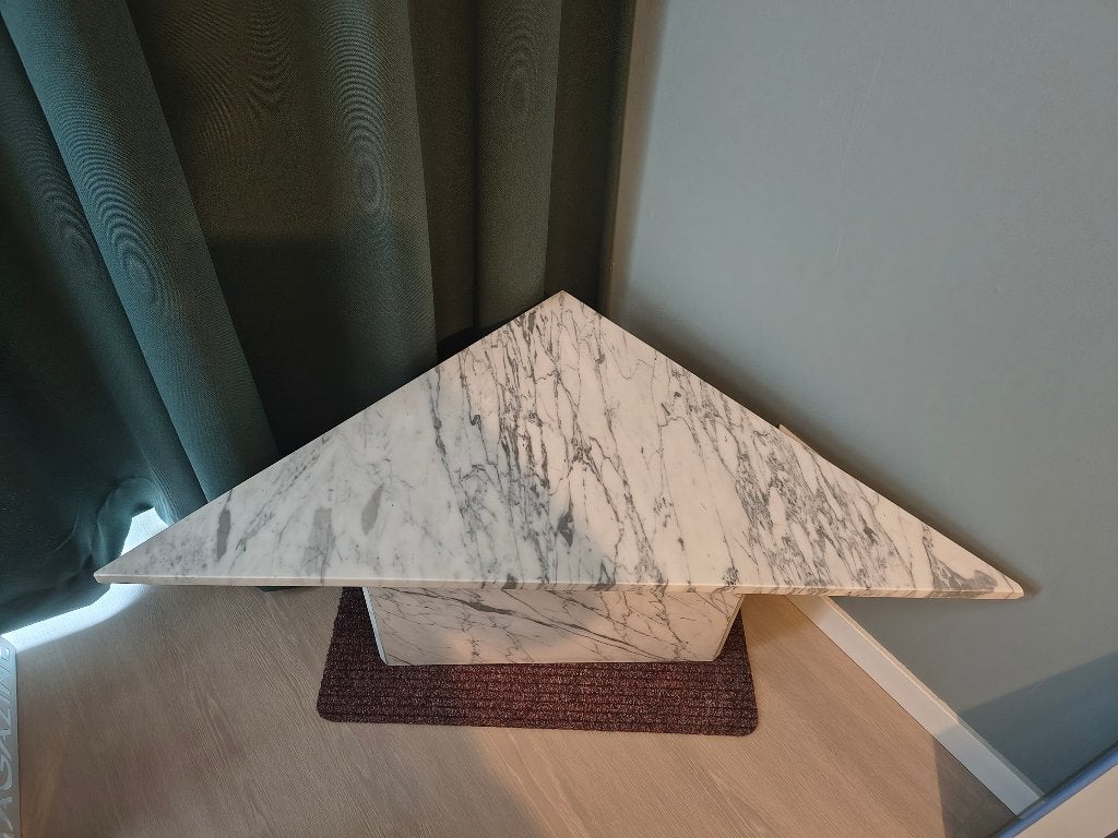 Vintage Italiaanse marmeren salontafel / side table, Huis en Inrichting, Ophalen, Overige materialen, Gebruikt, 100 tot 150 cm