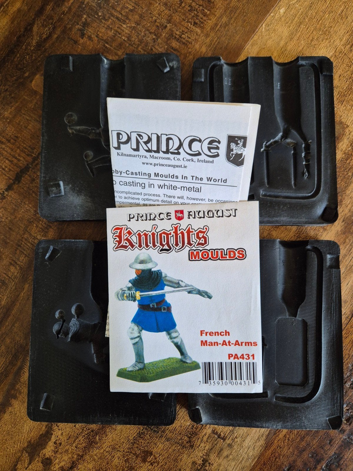 Tin gietmal Prince August: Knight PA431 French Man-At-Arms, Ophalen of Verzenden, Gebruikt, 1:50 of kleiner, Figuur of Figuren
