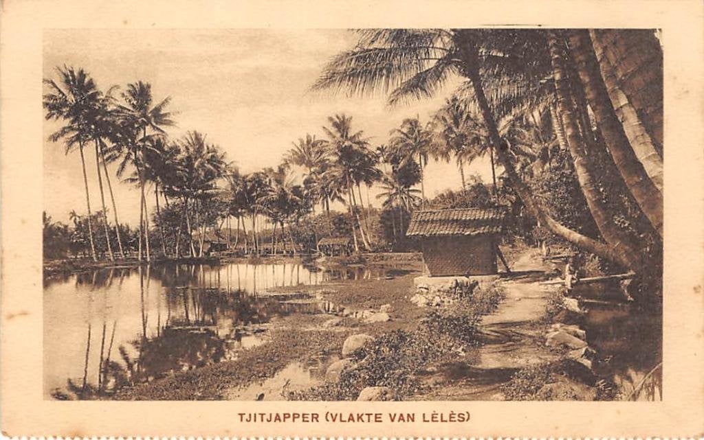Java Tjitjapper Vlakte van Leles bij Tjipanas en Garoet, Ophalen of Verzenden, 1920 tot 1940, Ongelopen, Buiten Europa