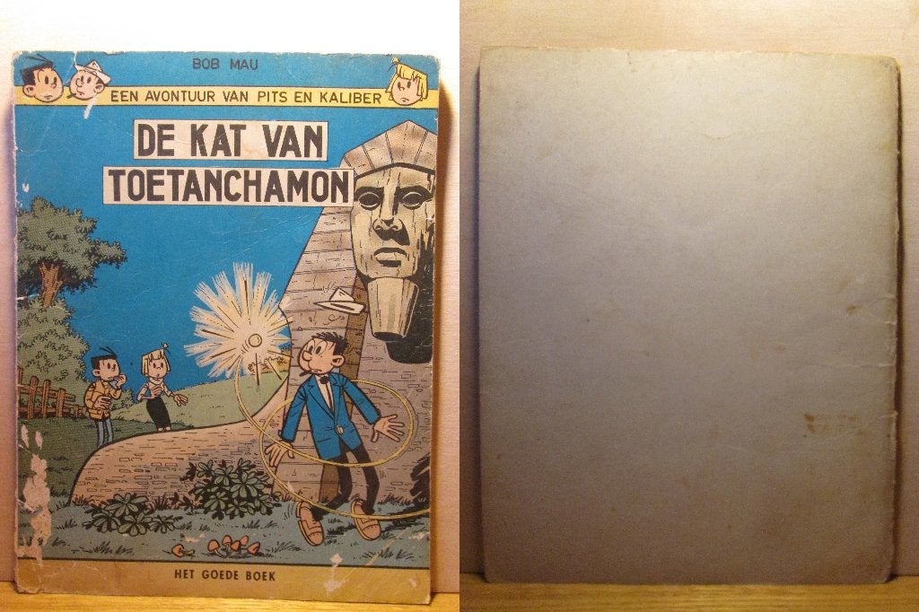 Pits en Kaliber 6 - De kat van Toetanchamon (SC), Eén stripboek, Ophalen of Verzenden, Gelezen, Bob Mau