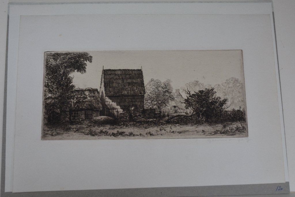 GERRIT DE JONG MOOIE ETS HET GOOIS LANDSCHAP BOERDERIJ GA5, Origineel, Landschap, 11 cm, 15 cm