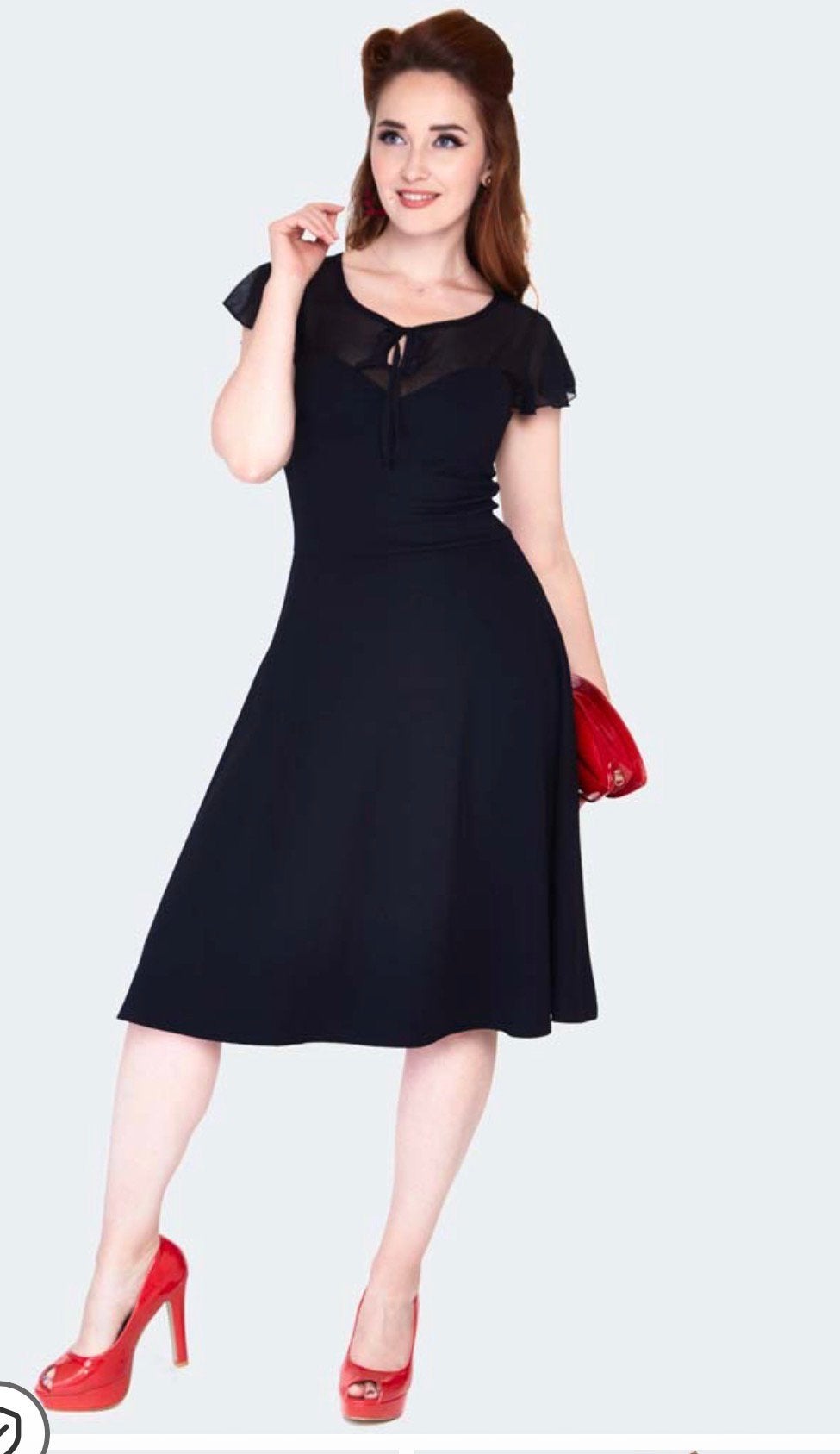 *Voodoo Vixen Victoria Zwart Maat S*, Kleding | Dames, Ophalen of Verzenden, Zo goed als nieuw, Maat 36 (S), Rood
