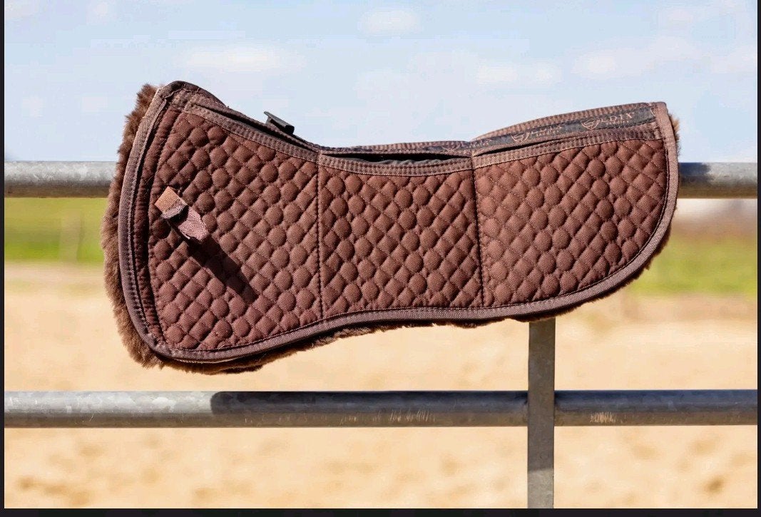 Edix Merino uni 8-pocket halfpad maat S, Dieren en Toebehoren, Nieuw, Ophalen of Verzenden, Zadelpad, Bruin