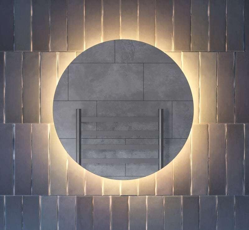 Ronde spiegel 35x35 cm met indirecte Led verlichting, Minder dan 50 cm, Rond, Nieuw, Ophalen of Verzenden