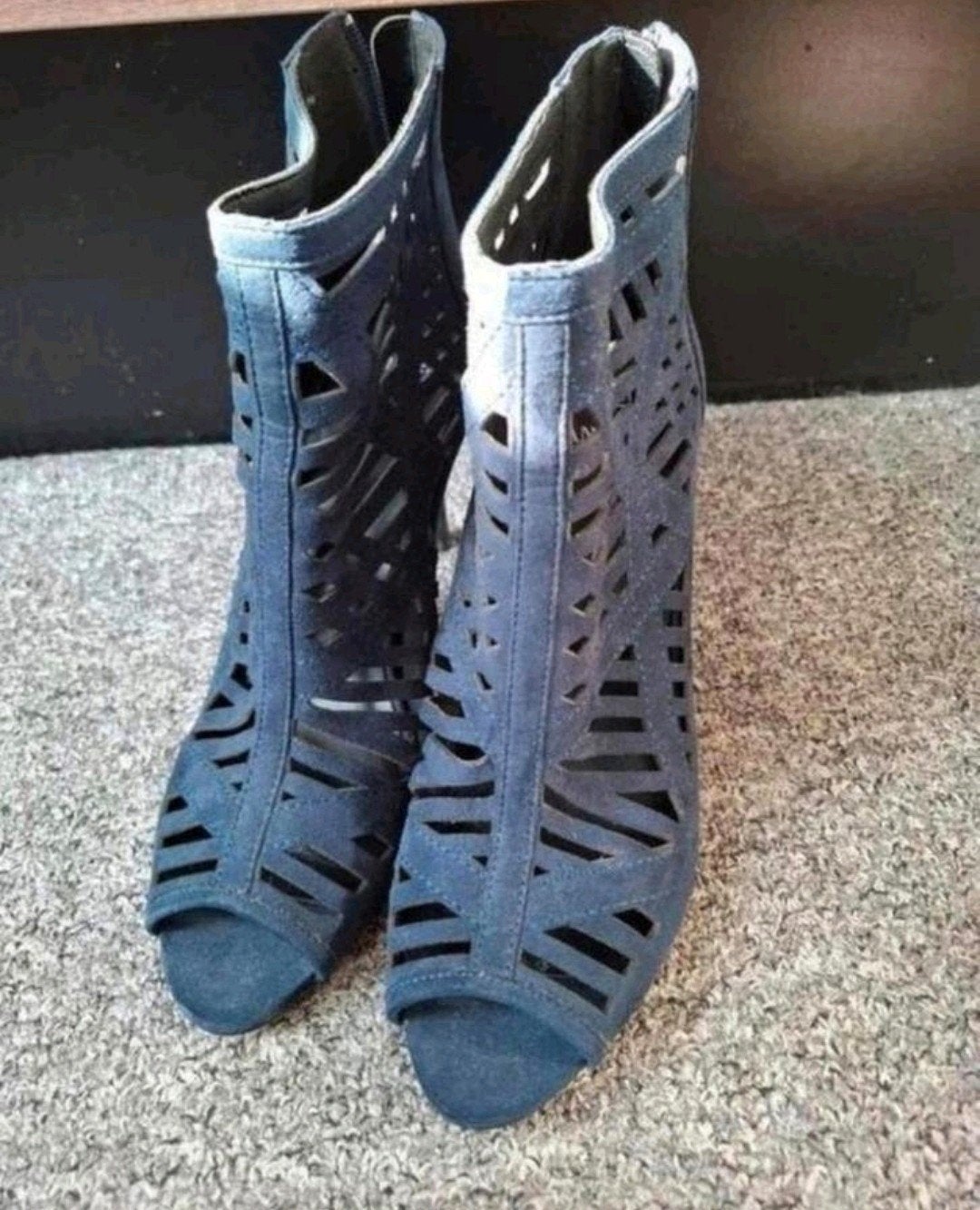 Manfield sandalen maat 40, Ophalen, Blauw, Sandalen of Muiltjes, Zo goed als nieuw