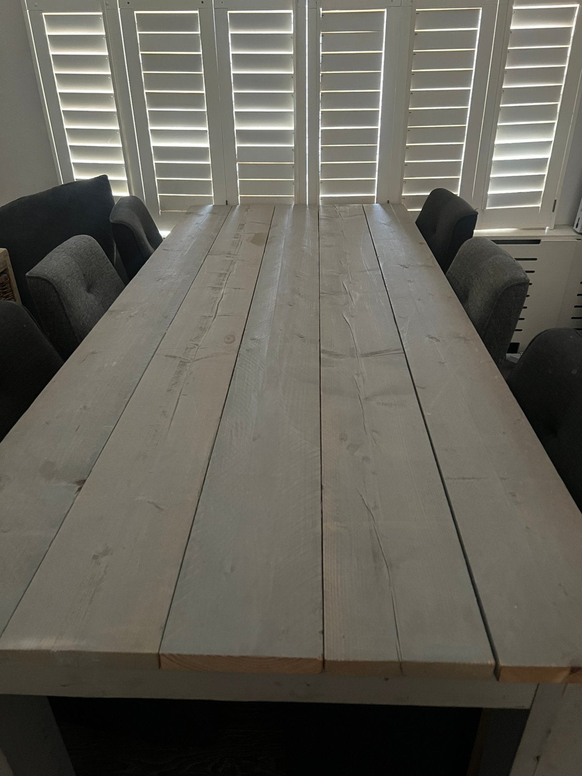 Eettafel met stoelen, Huis en Inrichting, Tafels | Eettafels, Ophalen, 200 cm of meer, 50 tot 100 cm, Zo goed als nieuw