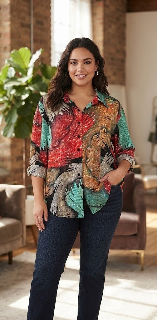 bloes/ tuniek magna, Blouse of Tuniek, Meerkleurig, Verzenden, Magna