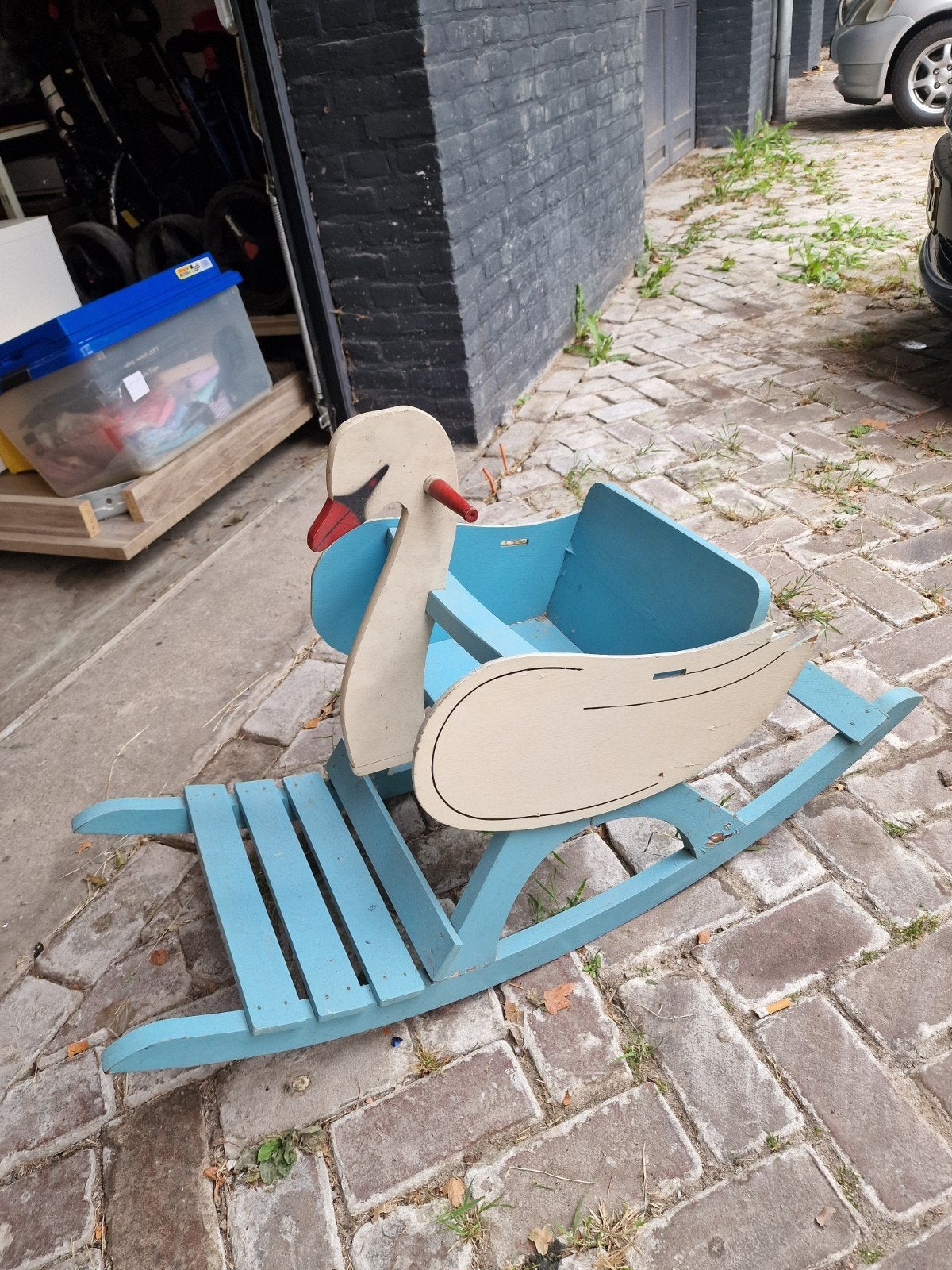 Prachtige vintage hobbelpaard uit de jaren '60 - Zwaan, Ophalen