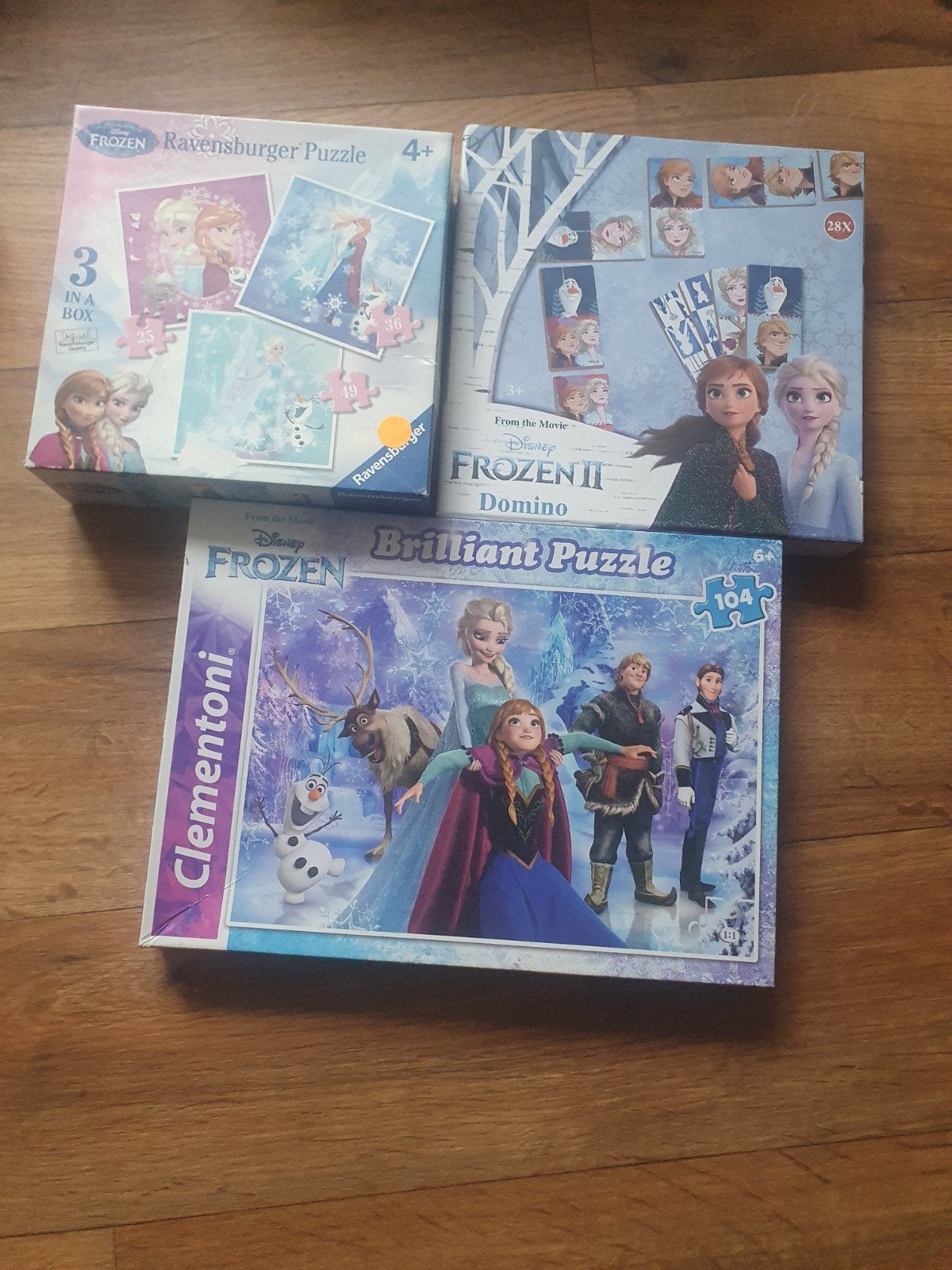 Frozen Puzzels en Domino Set - Ravensburger & Clementoni, Ophalen, Meer dan 50 stukjes, Gebruikt, 6 jaar of ouder