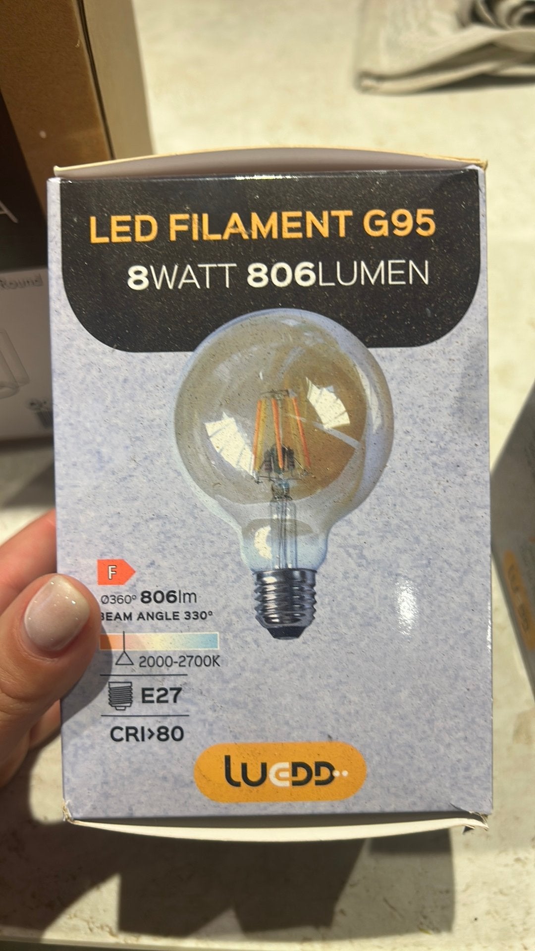 Lampen bollen 2x, Huis en Inrichting, Lampen | Losse lampen, Ophalen of Verzenden, Zo goed als nieuw, E27 (groot), Led-lamp