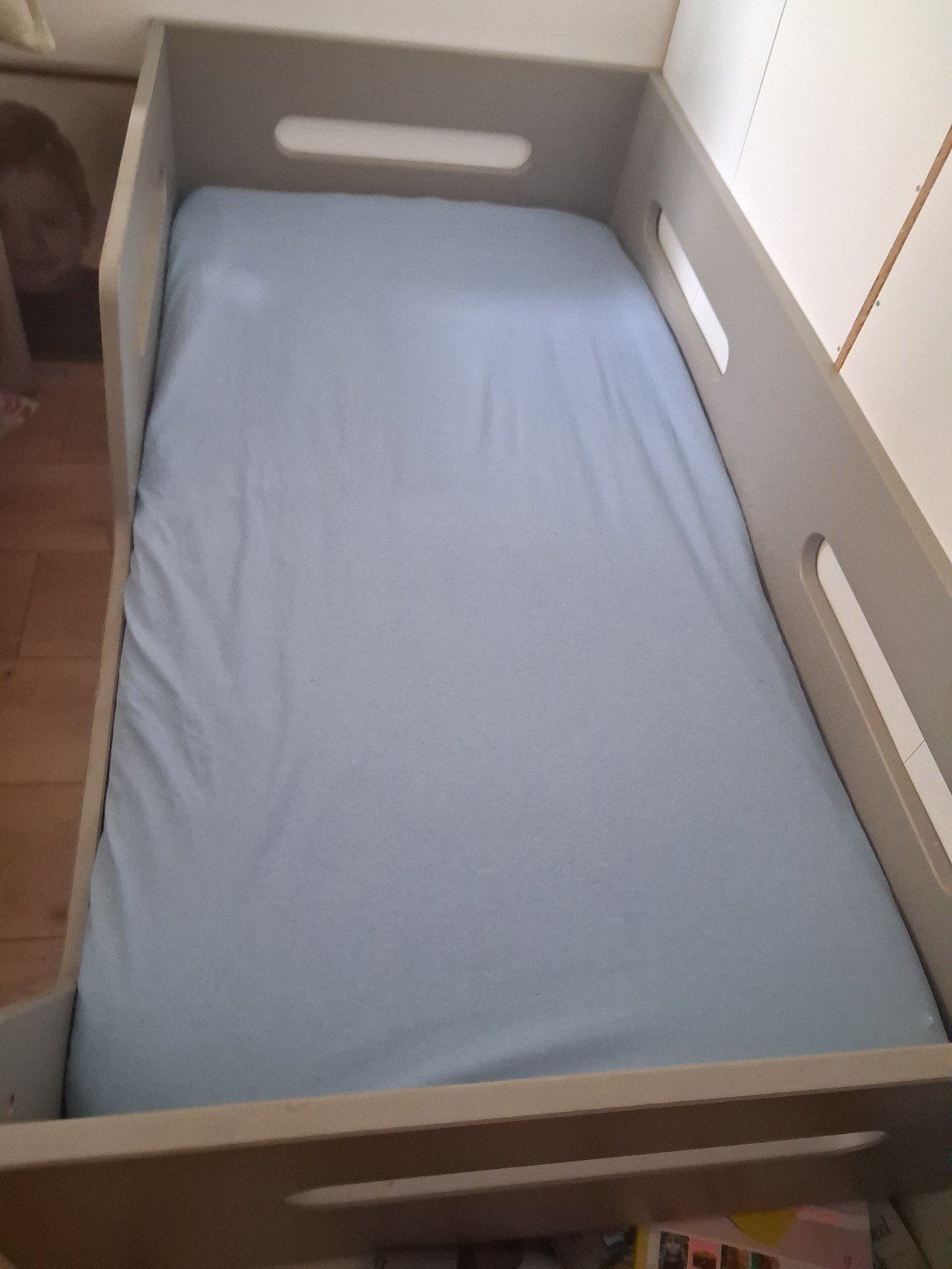 Kinderbed met matras en lattenbodem, Gebruikt, 70 tot 85 cm, Minder dan 140 cm, Ophalen