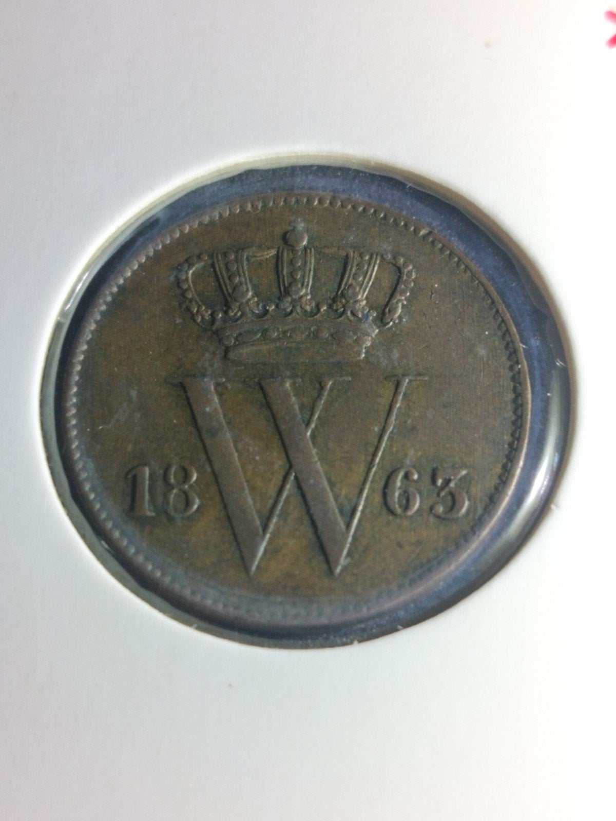 1 cent 1863 Willem 3, Postzegels en Munten, Ophalen of Verzenden, Koning Willem III, 1 cent