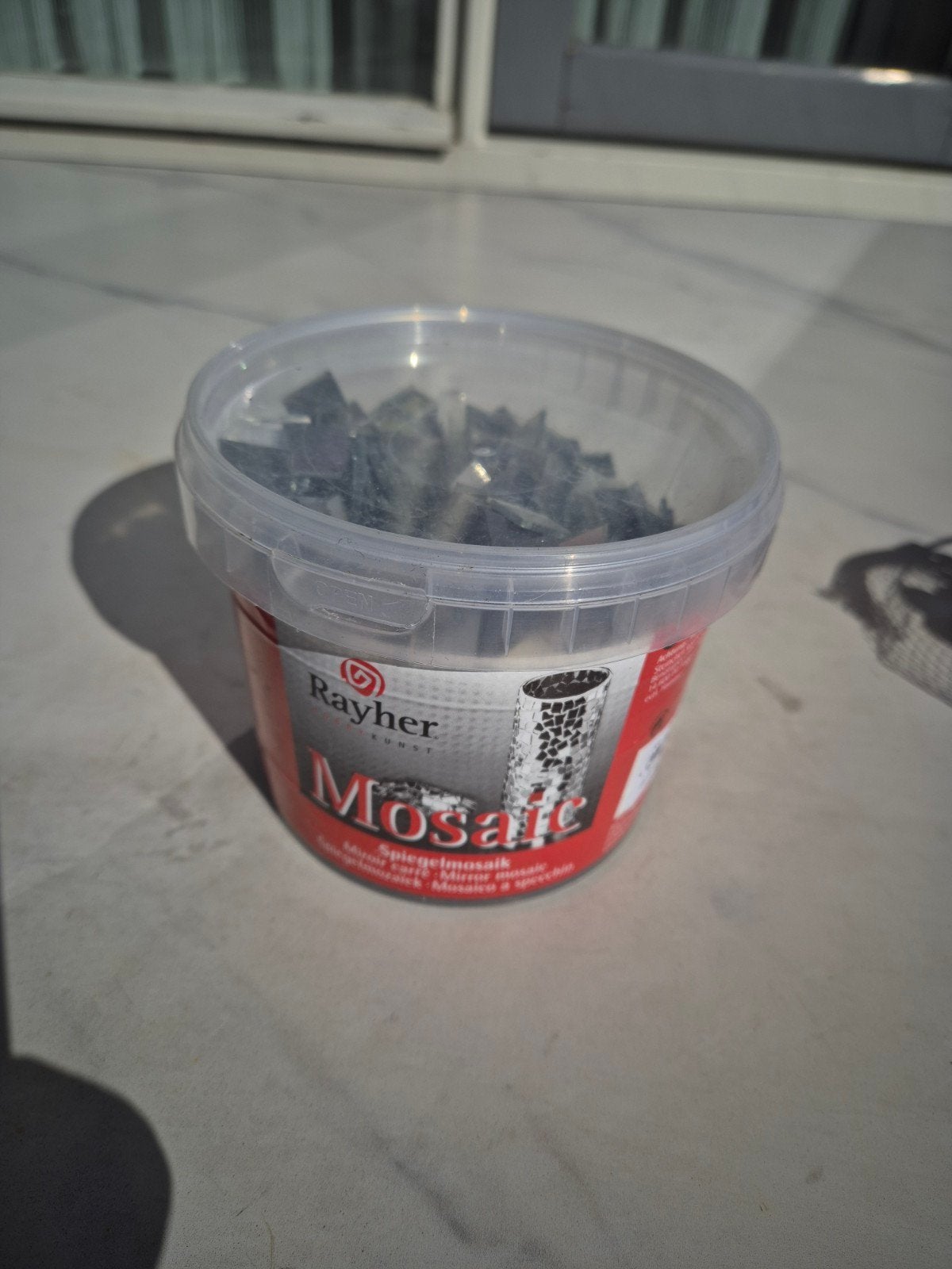 Knutselpakket: Mozaïek Spiegels en Glassteentjes, Overige thema's, Nieuw, Ophalen of Verzenden, Blauw