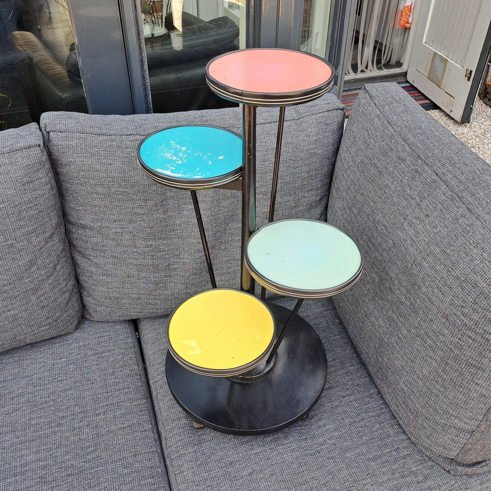 Fifties plantentafel, Huis en Inrichting, Minder dan 55 cm, Gebruikt, Ophalen of Verzenden, 60 cm of meer