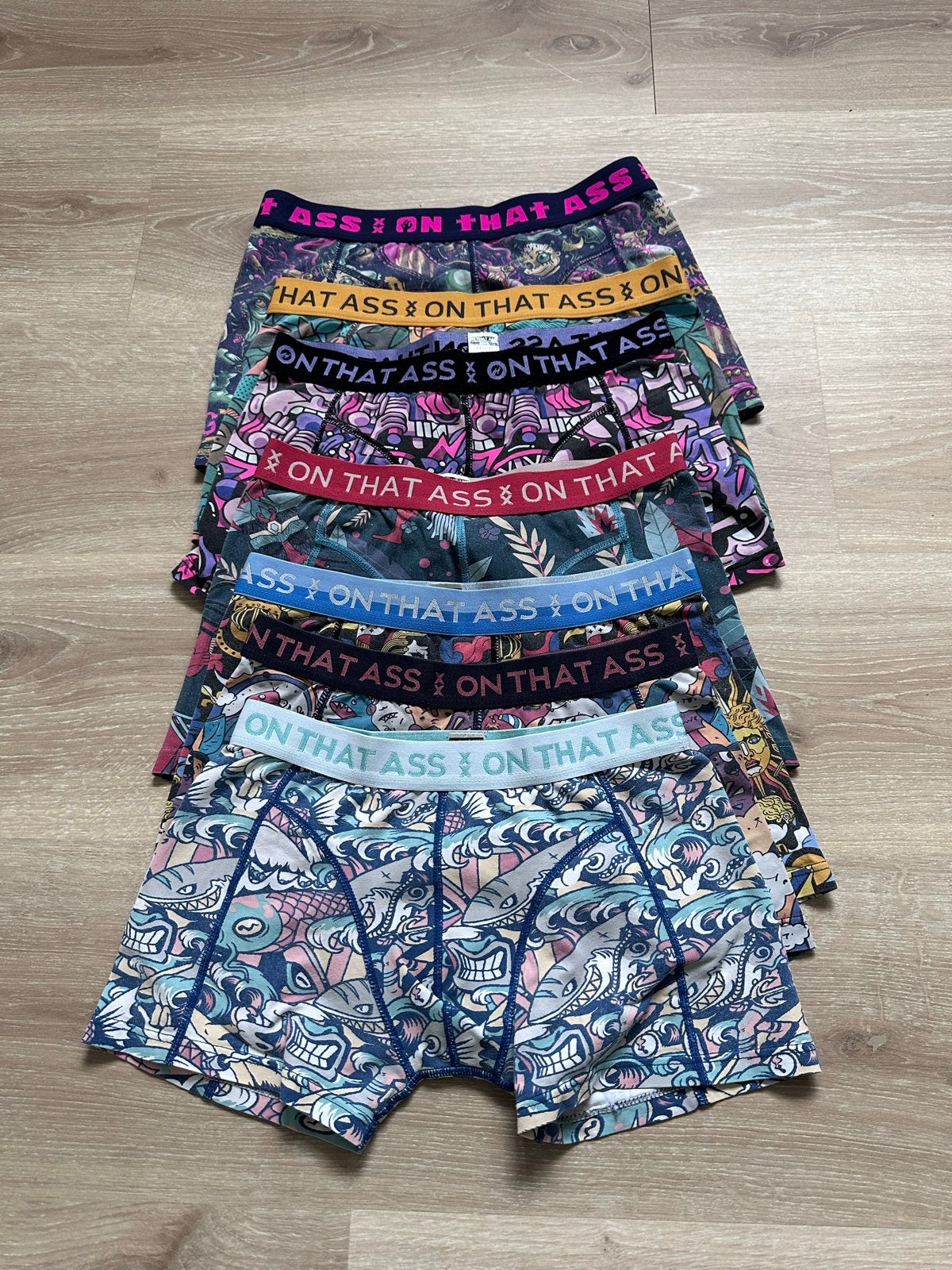 7 x ON THAT ASS boxershorts maat 146-152, Ophalen of Verzenden, Gebruikt, Jongen