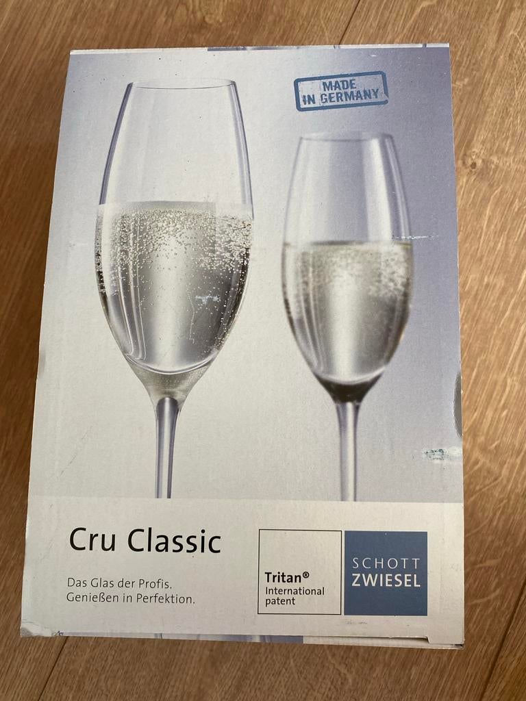 Schott Zwiesel Cru Classic Champagneglazen - Set van 2, Nieuw, Ophalen of Verzenden, Overige merken, Glas
