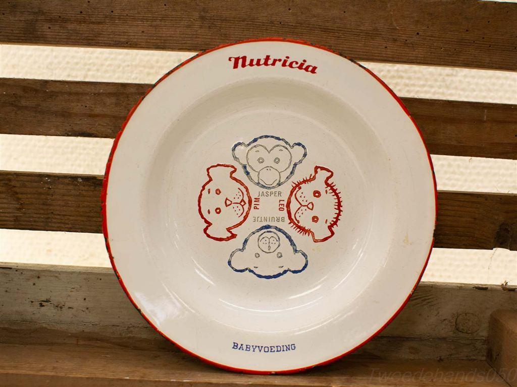 Emaille Nutricia baby bordje 37370, Ophalen of Verzenden