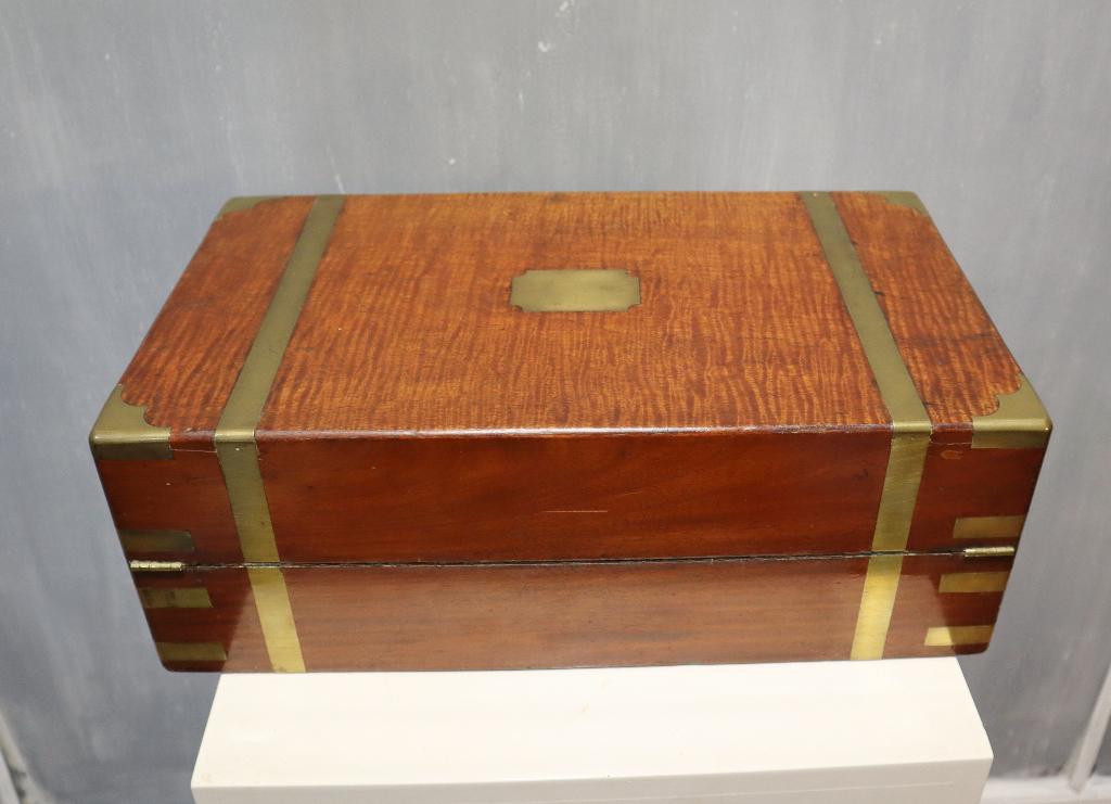 Antieke Engelse schrijfkist met geheime vakjes, Antiek en Kunst, Ophalen of Verzenden