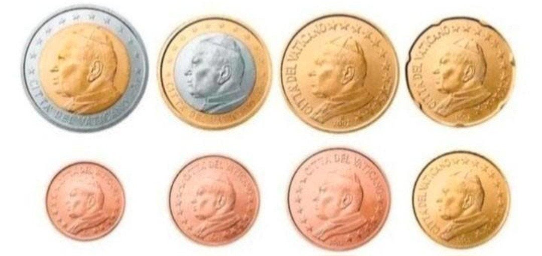 Vatican Losse Munten(1cent t/m 2euro)(2003 t/m 2025)UNC +BU, Verzenden, Vaticaanstad, 1 cent, Losse munt