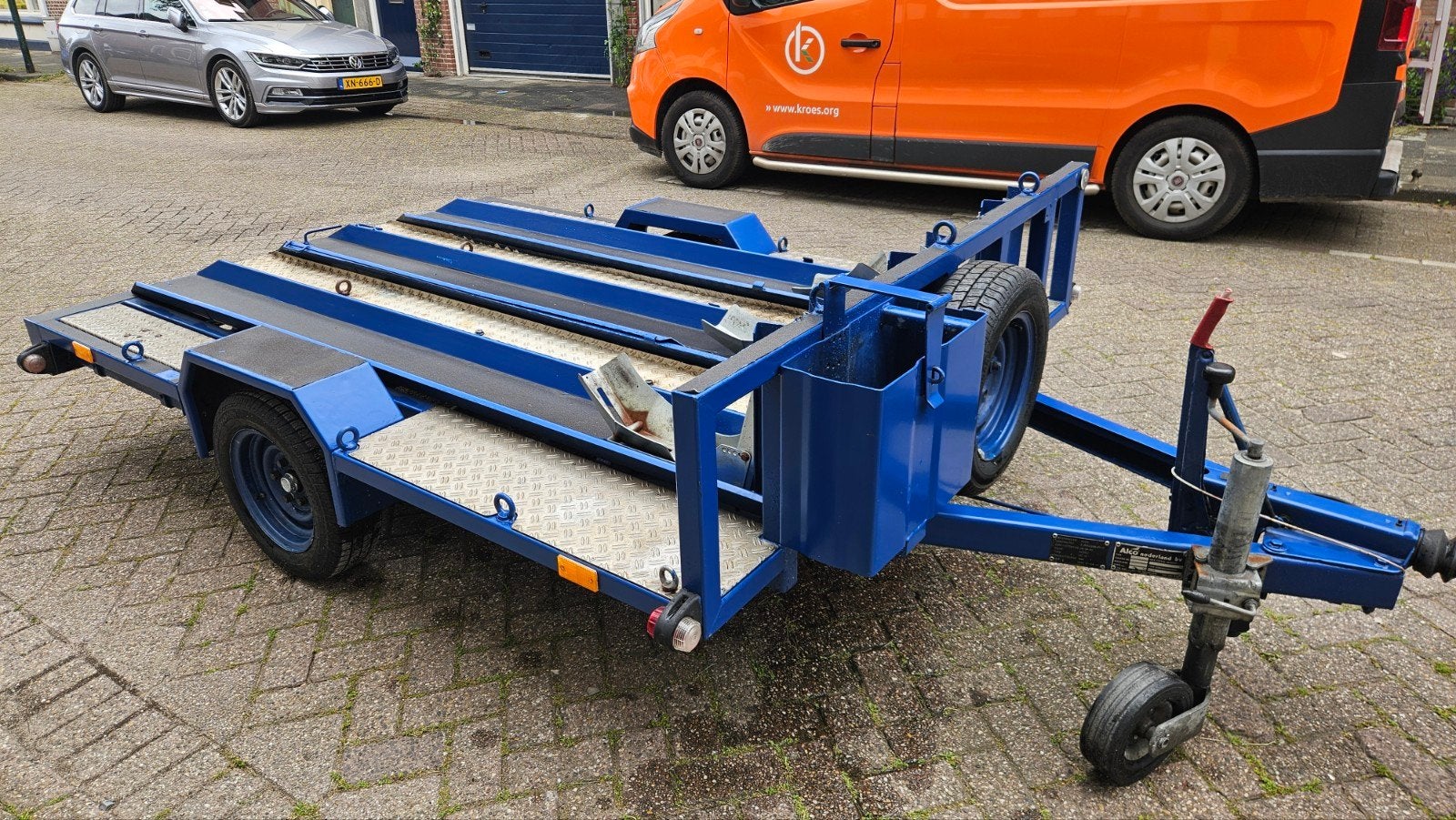Robuuste motortrailer voor veilig transport, Ophalen, Gebruikt