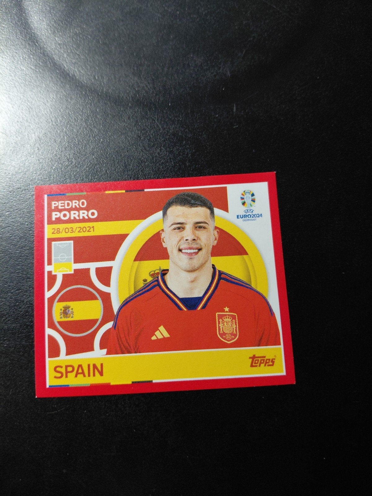 pedro porro (spanje) topps ek 2024 swiss edition, Ophalen of Verzenden, Nieuw, Buitenlandse clubs, Poster, Plaatje of Sticker