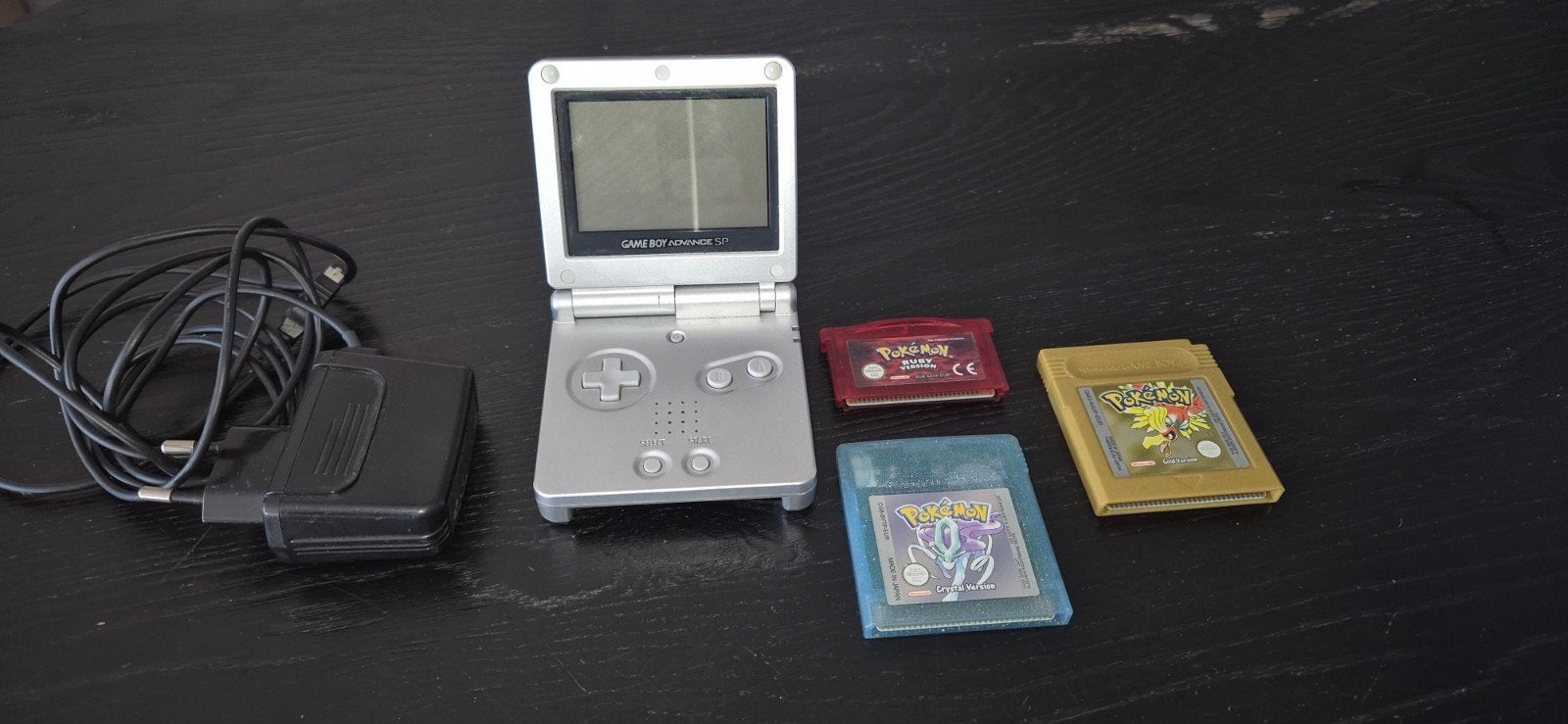 Originele Pokémon & GBA SP Set – AGS-001 + Gold, Crystal, Ru, Gebruikt, 1 speler, Ophalen of Verzenden, Role Playing Game (Rpg)