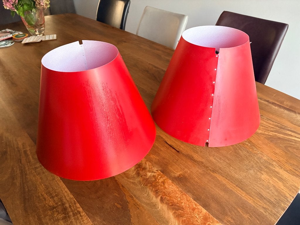 Designer lamp rood, Ophalen, Overige merken, 28 cm, Minimalistisch