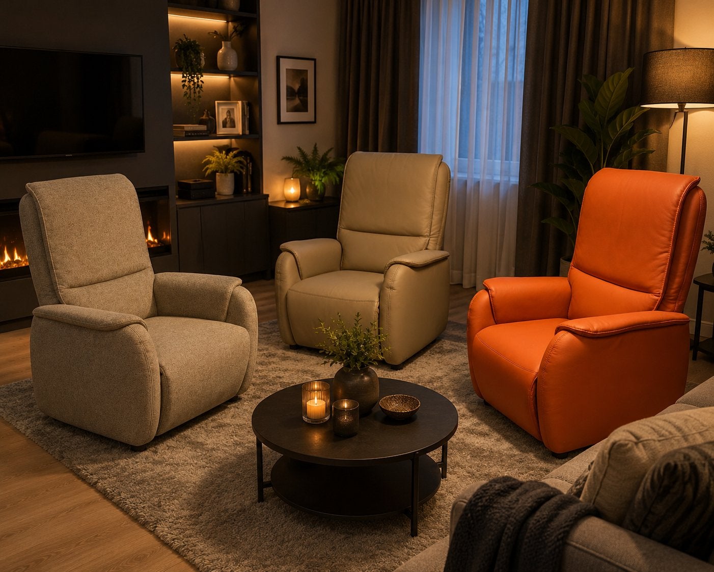 Leren, elektrische relaxfauteuil nieuw 500,-, Ophalen, Nieuw, 75 tot 100 cm
