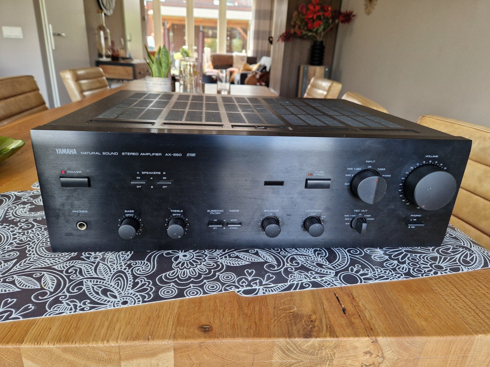 Yamaha AX-550 versterker uit de jaren 90, Ophalen of Verzenden, Gebruikt, Stereo, Yamaha