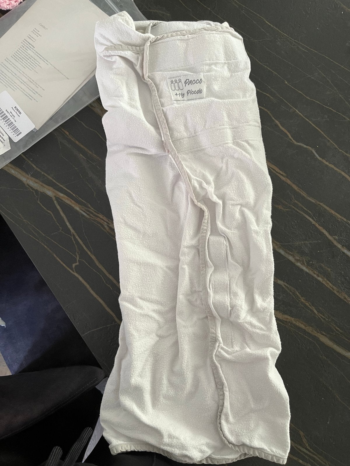 Pacco Piccolo inbakerdoek swaddle, Wasbaar, Bakerzak of Bakerdoek, Wit, Overige merken