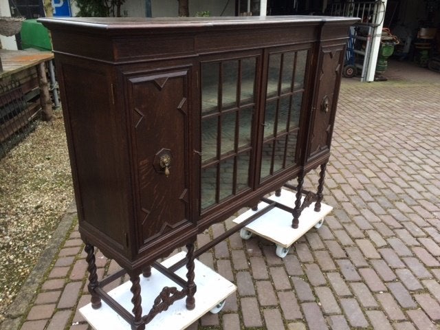 Pander vitrinekast wandmeubel kast meubel vintage, Ophalen, 100 tot 150 cm, 150 tot 200 cm, Eikenhout
