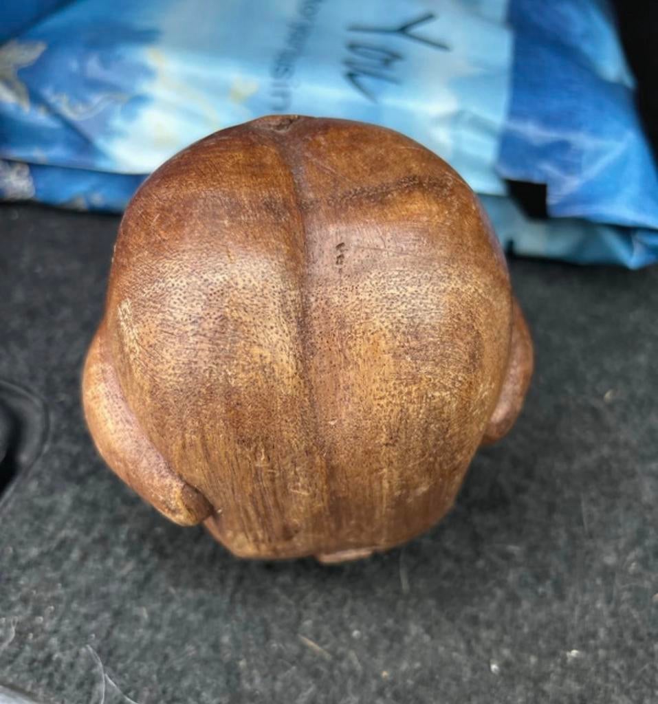 Houten yogiman, Antiek en Kunst, Minder dan 20 cm, Ophalen of Verzenden, Handgemaakt, Beeld