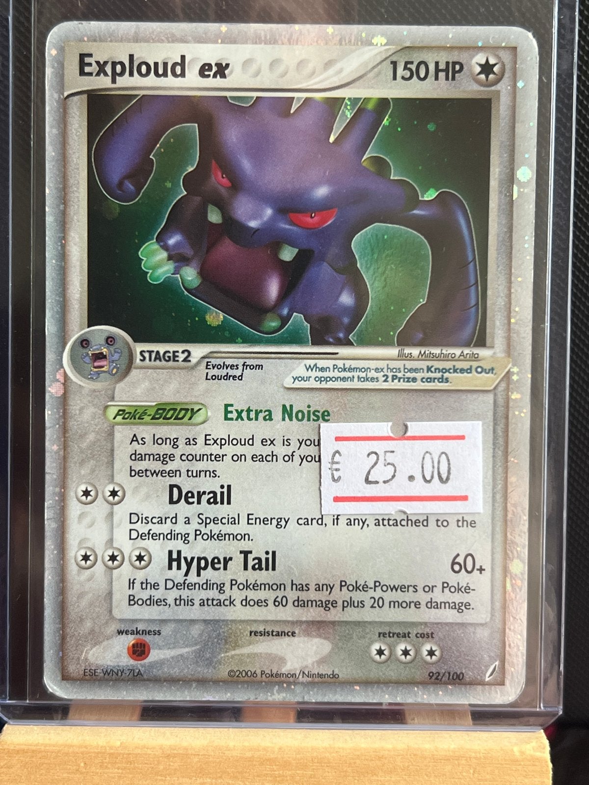 Pokémon Kaart Exploud ex 92/100 Holo Rare EX Emerald, Ophalen of Verzenden, Zo goed als nieuw, Losse kaart, Foil