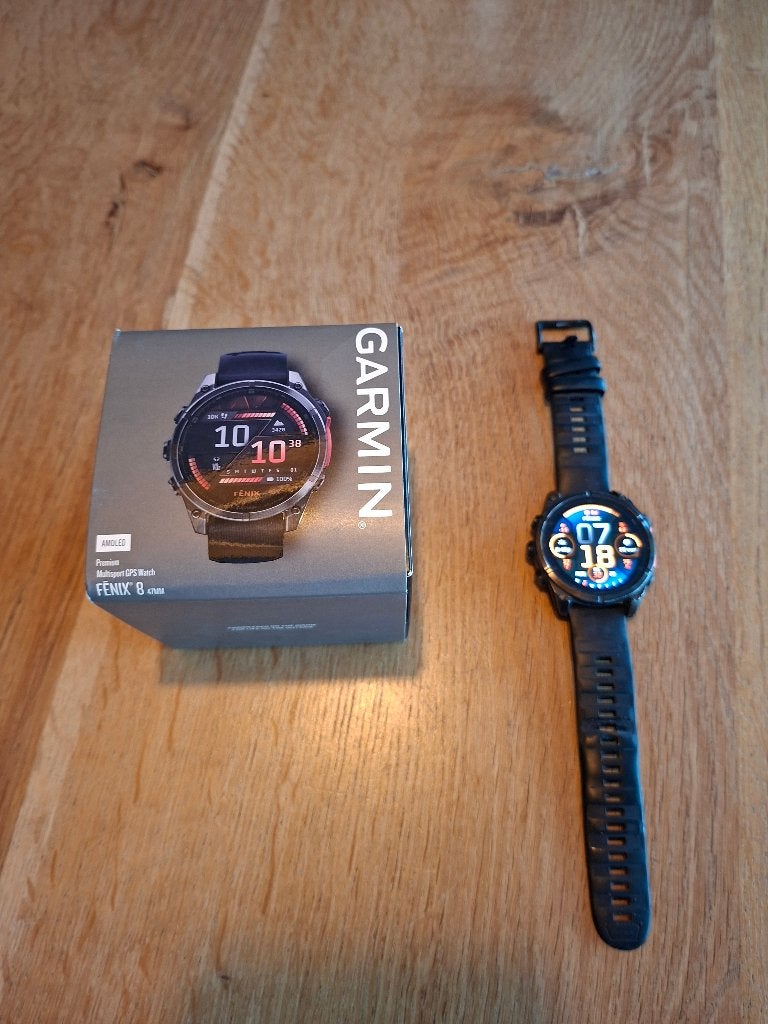 Garmin Fenix 8 premium 47 amoled, Ophalen, Gebruikt, Waterdicht, Garmin fenix