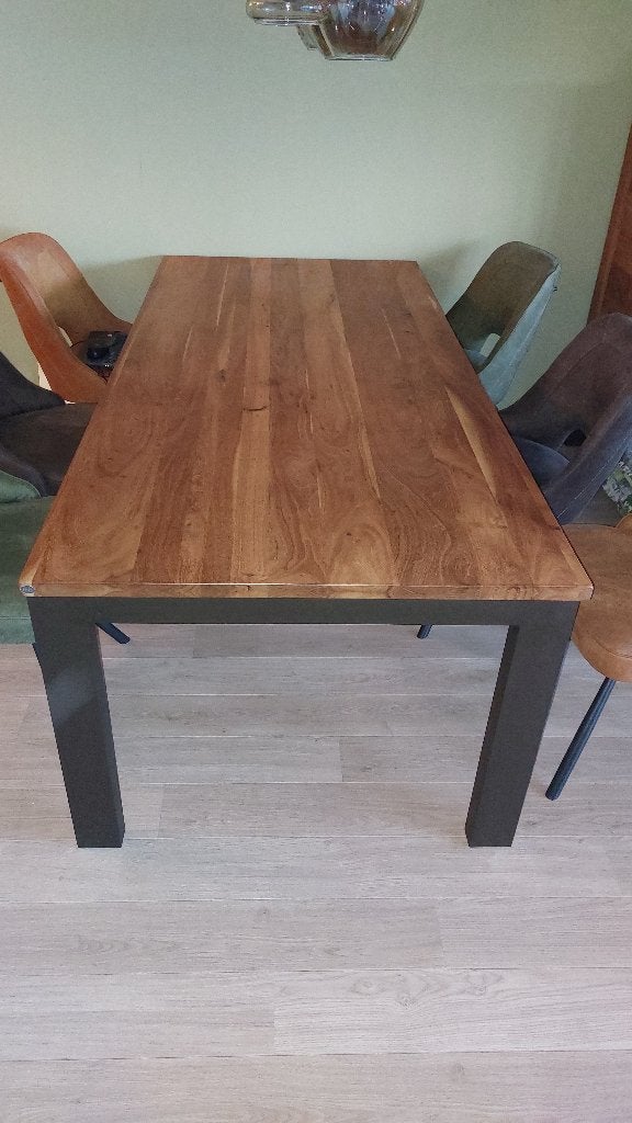 Eettafel Henders & Hazel, Ophalen, Stoer/industrieel, 200 cm of meer, Zo goed als nieuw