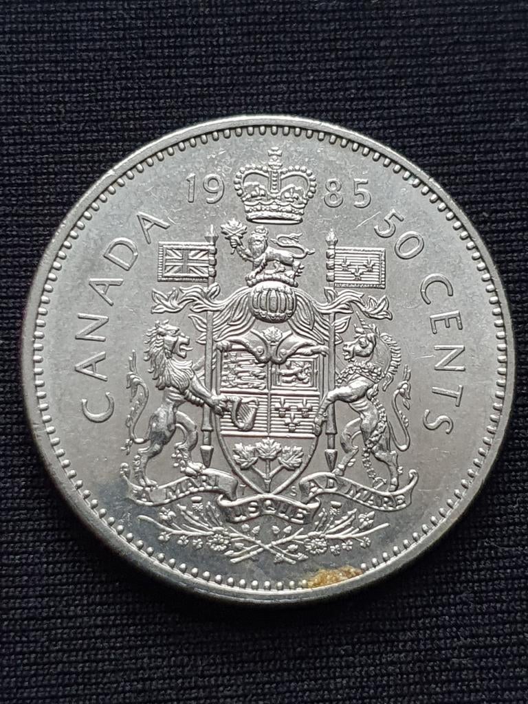 50 cent munt uit 1985 canada., Ophalen of Verzenden, Noord-Amerika, Losse munt