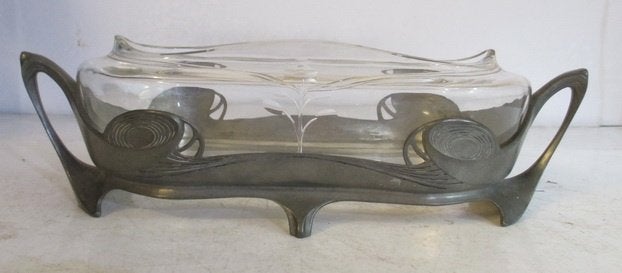 art nouveau Orivit centerpiece bloemenschaal, Antiek en Kunst, Verzenden