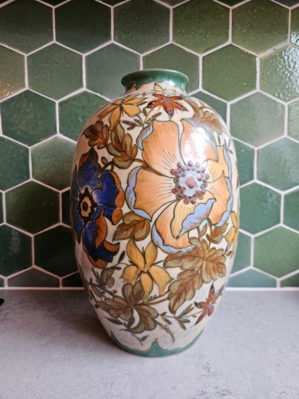 Art Deco Vaas 'Unica' – Kon. Plateelbakkerij Zuid-Holla, Antiek en Kunst, Ophalen of Verzenden