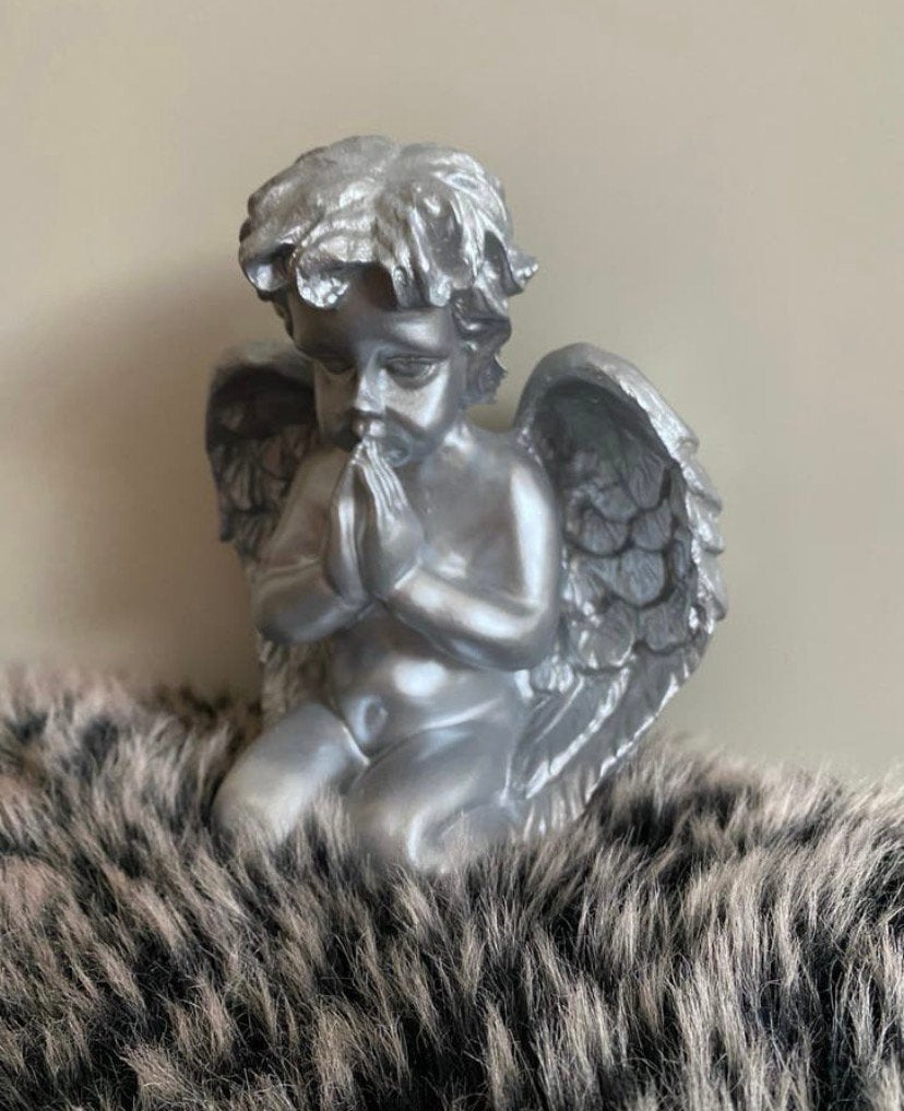 Engel beeld zilver / 20 cm, Verzenden, Zo goed als nieuw
