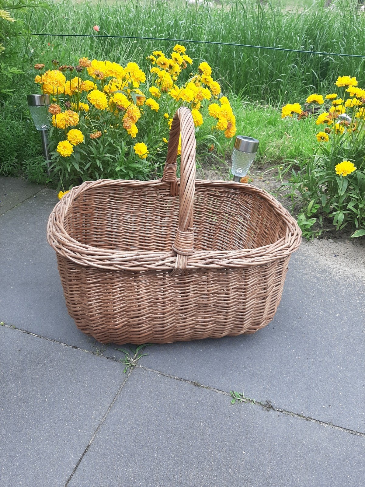 Royale rieten mand., Huis en Inrichting, Woonaccessoires | Schalen en Manden, Ophalen, Mand, Zo goed als nieuw, Riet