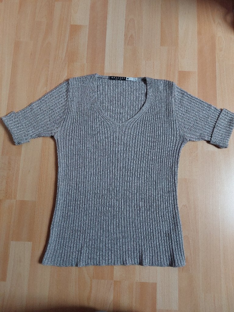 Leverkleurig gebreid t-shirt *Watchers*, Maat 38/40 (M), Watchers, Beige, Ophalen of Verzenden