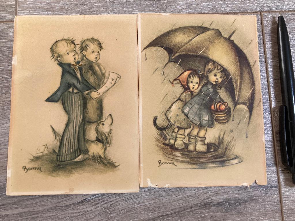 set vintage ansichtkaarten Bonnie, Verzamelen, Ansichtkaarten | Themakaarten, Ophalen of Verzenden, 1960 tot 1980, Ongelopen, Overige thema's
