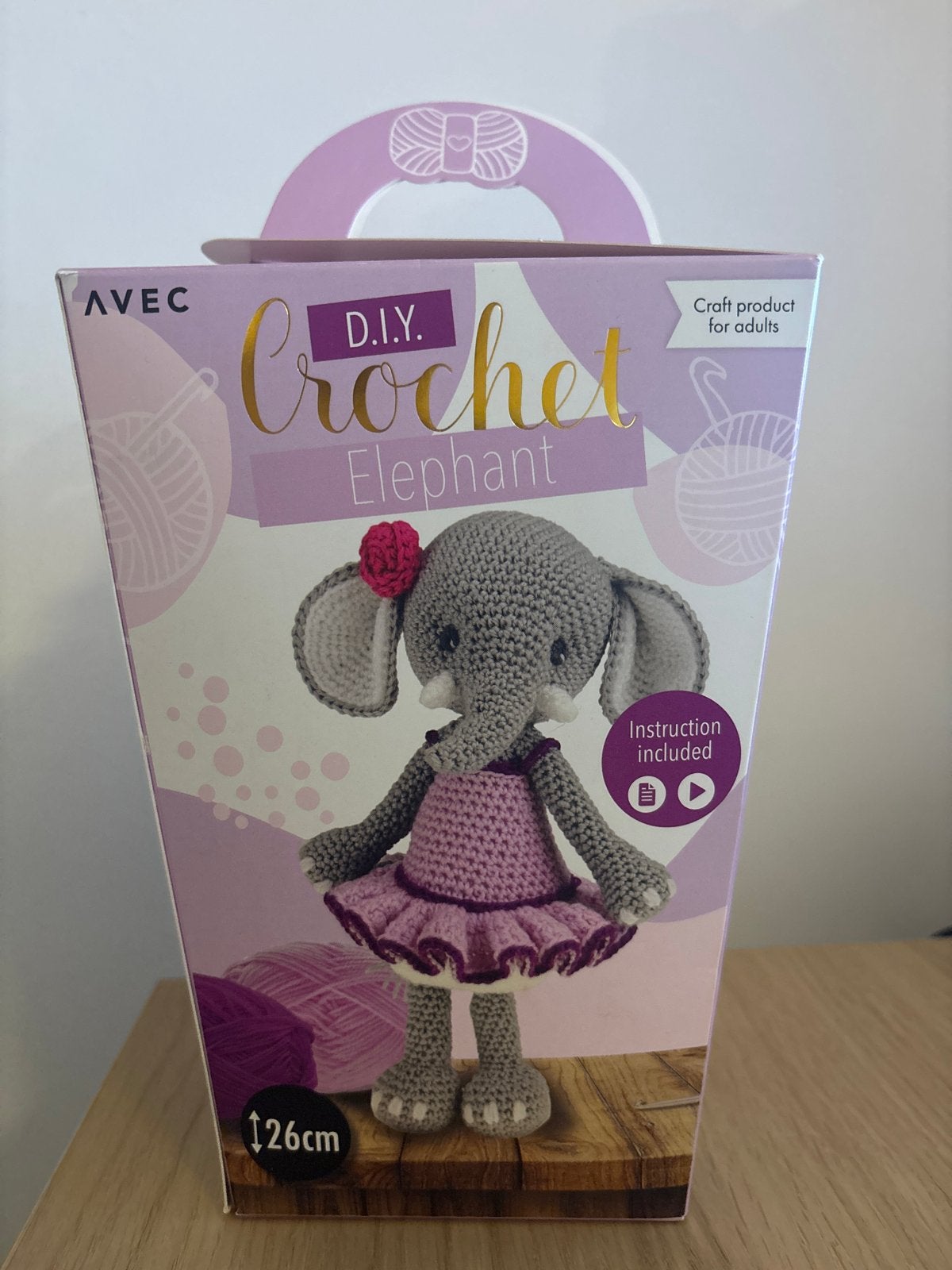 DIY Haakpakket Olifant - Nieuw en Compleet, Hobby en Vrije tijd, Breien en Haken, Ophalen of Verzenden, Nieuw, Haken, Patroon of Boek