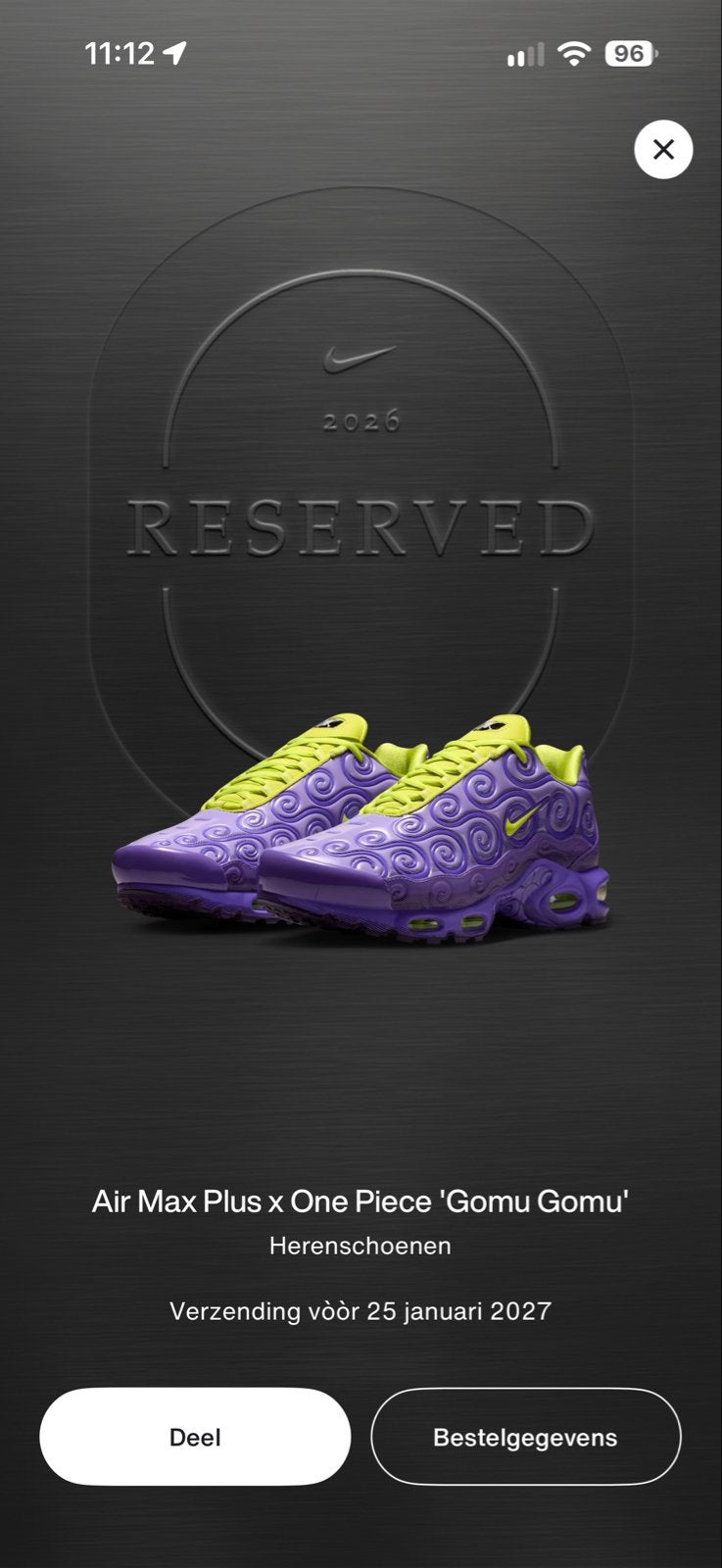 Nike Air Max Plus x One Piece 'Gomu Gomu' Herenschoenen, Overige kleuren, Nieuw, Ophalen of Verzenden, Sneakers of Gympen