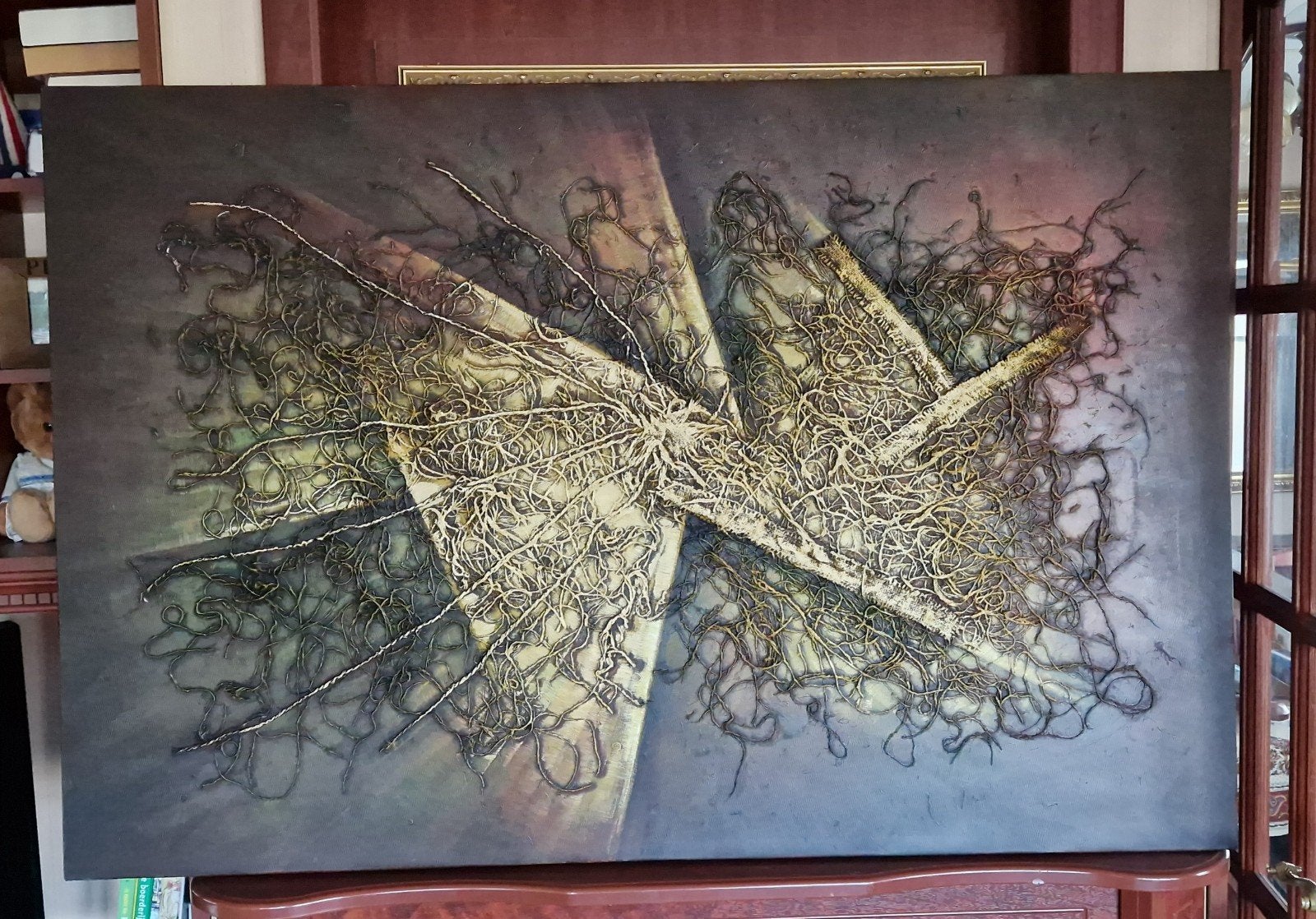 abstract reliëfschilderij, Ophalen