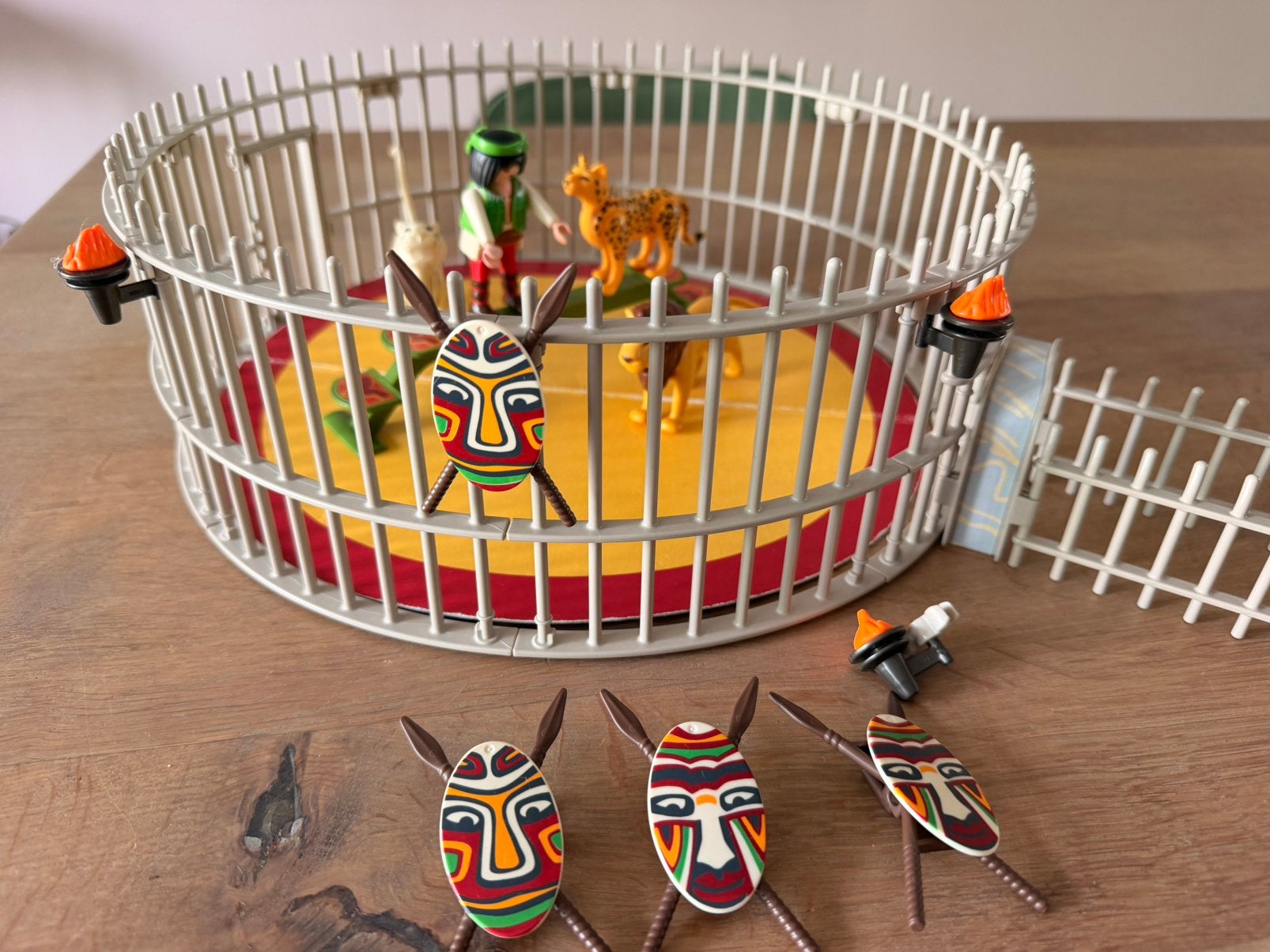 Playmobile circus roofdieren act, Gebruikt, Complete set, Overige typen, Ophalen of Verzenden